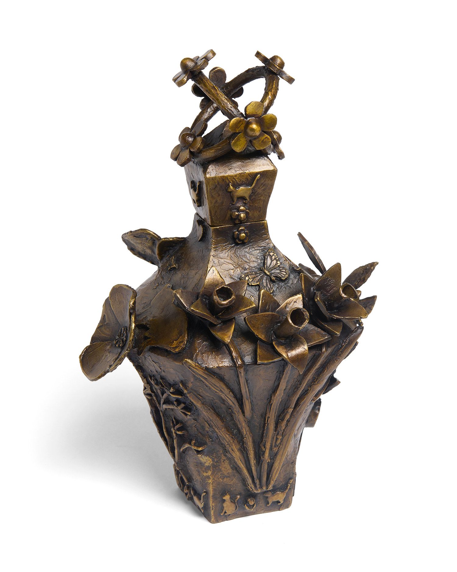 Kitties and Flowers Urn